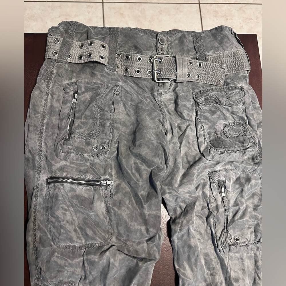 Johnny Was Pete & Greta Stylish Women's Gray Cargo Pants - Picture 4 of 10